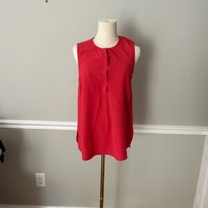 Madewell Vibrant Red Sleeveless Blouse